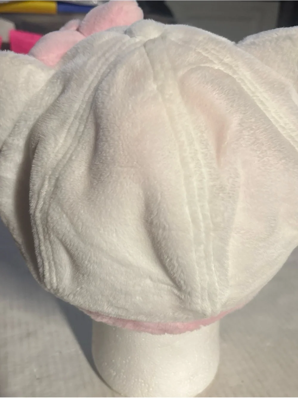Sanrio Hello Kitty White and Pink Faux Fur  Hat Merch 2025 Universal